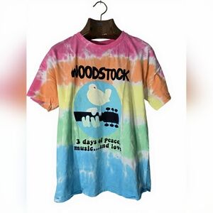 Liquid Blue Woodstock Tie-Dye Tee in Pink, Orange, Yellow, Green, Blue Festival